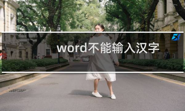 word不能输入汉字的原因和解决方法