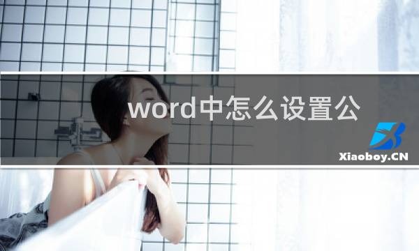 word中怎么设置公文格式?