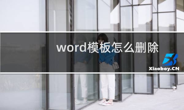word模板怎么删除