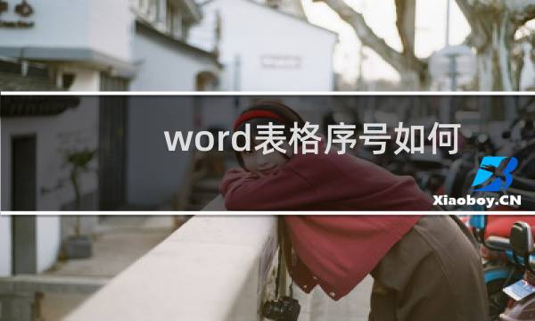 word表格序号如何自动增加（在word表格中怎样快速的添加序号）