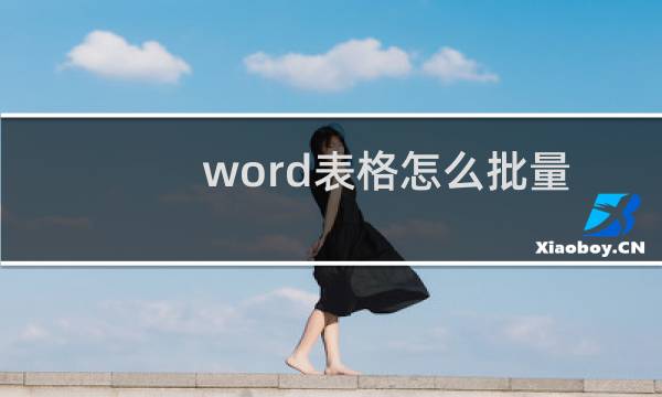 word表格怎么批量计算