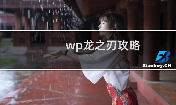 wp龙之刃攻略
