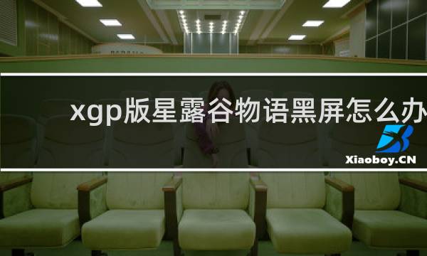xgp版星露谷物语黑屏怎么办