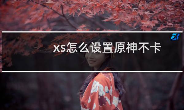 xs怎么设置原神不卡