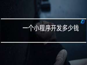 一个小程序开发多少钱