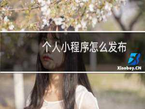个人小程序怎么发布