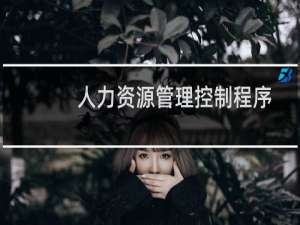 人力资源管理控制程序