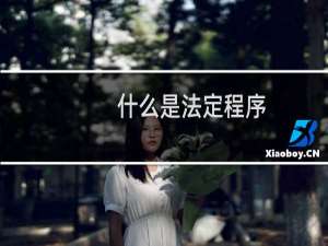 什么是法定程序