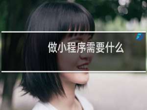 做小程序需要什么