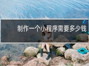 制作一个小程序需要多少钱