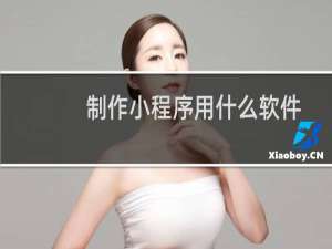 制作小程序用什么软件