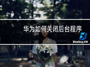 华为如何关闭后台程序