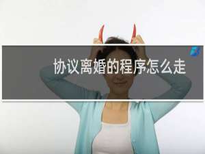 协议离婚的程序怎么走