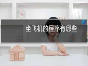 坐飞机的程序有哪些