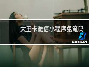 大王卡微信小程序免流吗