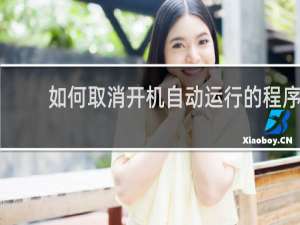 如何取消开机自动运行的程序