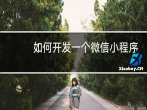 如何开发一个微信小程序