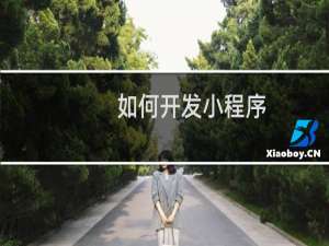 如何开发小程序