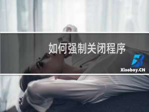 如何强制关闭程序