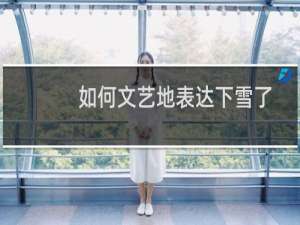 如何文艺地表达下雪了