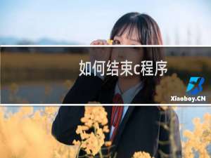 如何结束c程序