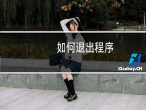 如何退出程序