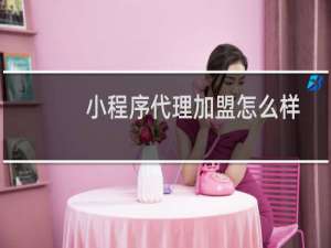 小程序代理加盟怎么样