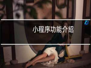 小程序功能介绍