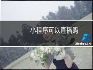 小程序可以直播吗