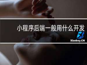 小程序后端一般用什么开发