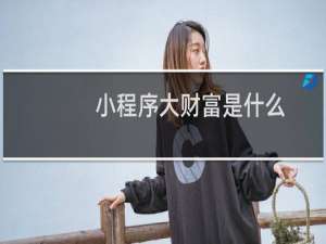 小程序大财富是什么