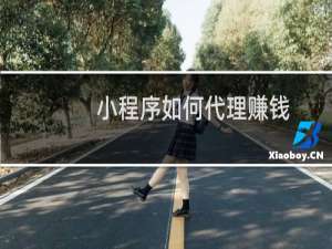 小程序如何代理赚钱
