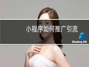 小程序如何推广引流