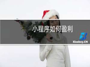 小程序如何盈利
