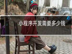 小程序开发需要多少钱