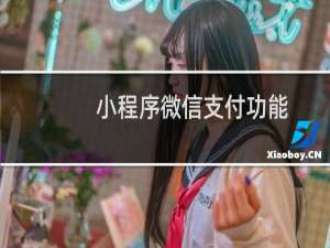 小程序微信支付功能