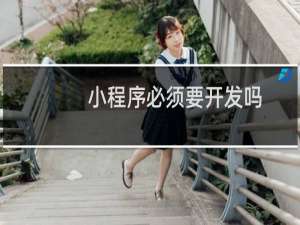 小程序必须要开发吗