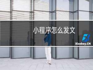 小程序怎么发文