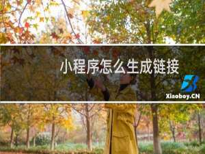 小程序怎么生成链接