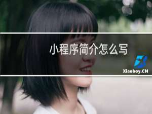 小程序简介怎么写