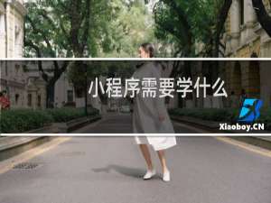 小程序需要学什么