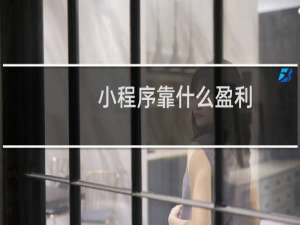 小程序靠什么盈利