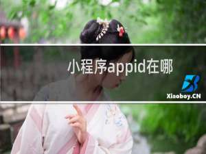 小程序appid在哪