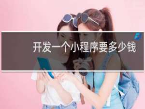 开发一个小程序要多少钱
