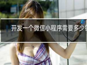 开发一个微信小程序需要多少钱