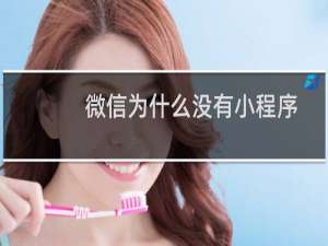 微信为什么没有小程序