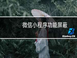 微信小程序功能屏蔽