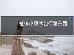 微信小程序如何卖东西