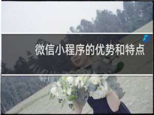 微信小程序的优势和特点