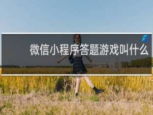 微信小程序答题游戏叫什么